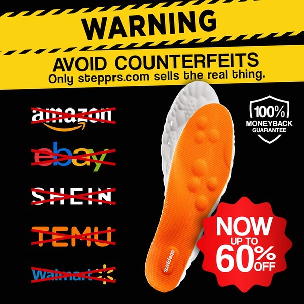 shoe insoles, foot insoles, insoles, shoe inserts, comfort insoles, orthotic insoles, foot support, brand awareness, sale promotion, modern typography, bold, trustworthy, yellow, black, orange